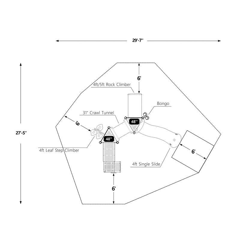 Wisdom Charleston Playground Structure QSWP-350012