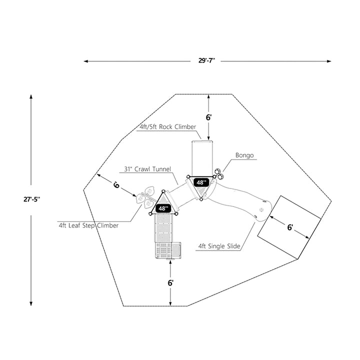 Wisdom Charleston Playground Structure QSWP-350012