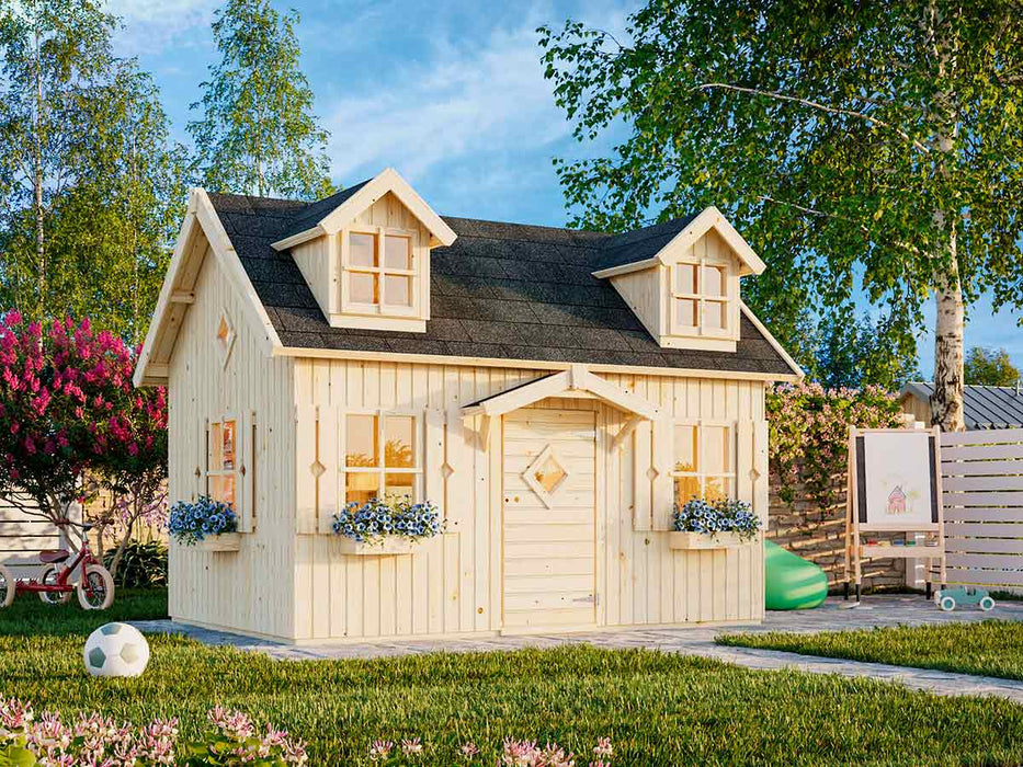 Whole Wood Playhouses DIY Playhouse Kit Little Farmhouse