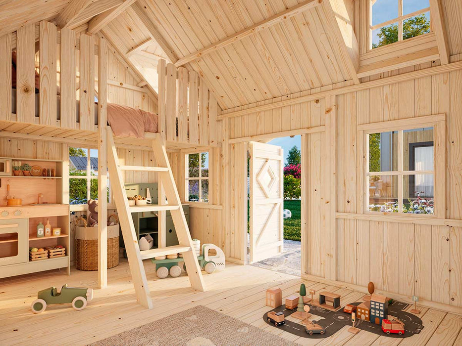 Whole Wood Playhouses DIY Playhouse Kit Little Farmhouse