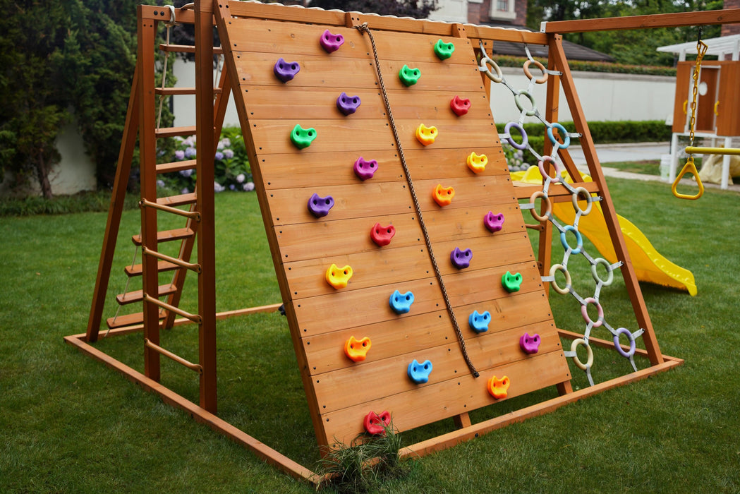 Avenlur Sycamore Backyard Climbing Set – 2 Swings, Trapeze Bar & Outdoor Fun AVNLR-SYCAMORE-NY