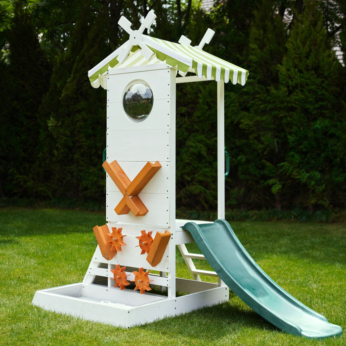 Avenlur Aloe Outdoor Mini Playset for Toddlers – Water Slide & Backyard Fun AVNLR-ALOE-SEA