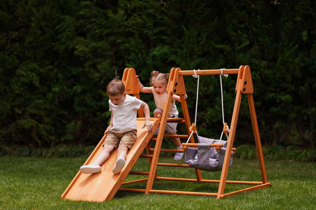 Avenlur Juniper Folding Indoor & Outdoor Playset | Wooden Climber for Toddlers AVNLR-SWNG-FLD-OUT-V2-NY1