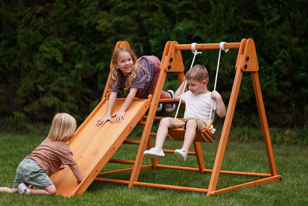 Avenlur Juniper Folding Indoor & Outdoor Playset | Wooden Climber for Toddlers AVNLR-SWNG-FLD-OUT-V2-NY1