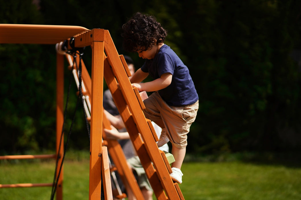 Avenlur Sycamore Backyard Climbing Set – 2 Swings, Trapeze Bar & Outdoor Fun AVNLR-SYCAMORE-NY