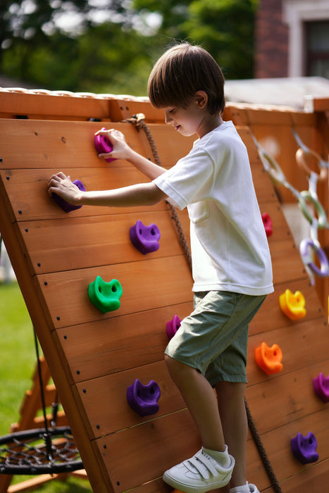 Avenlur Sycamore Backyard Climbing Set – 2 Swings, Trapeze Bar & Outdoor Fun AVNLR-SYCAMORE-NY