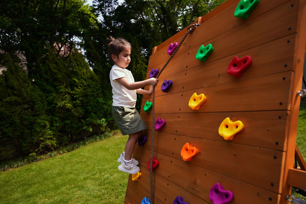 Avenlur Sycamore Backyard Climbing Set – 2 Swings, Trapeze Bar & Outdoor Fun AVNLR-SYCAMORE-NY