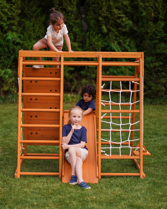Avenlur Magnolia 7-in-1 Real Wood Playset | Indoor & Outdoor Climbing Gym for Kids AVNLR-WD-CLBR-LG-OUT-V2-NY
