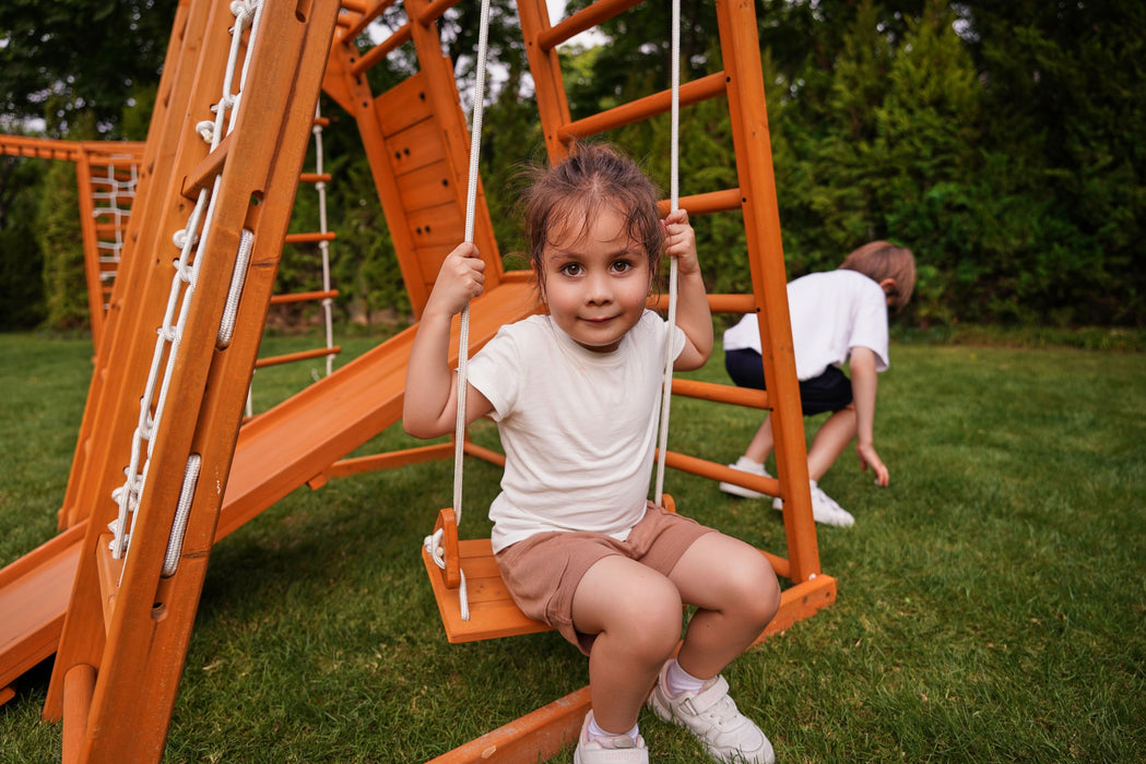 Avenlur Magnolia 7-in-1 Real Wood Playset | Indoor & Outdoor Climbing Gym for Kids AVNLR-WD-CLBR-LG-OUT-V2-NY