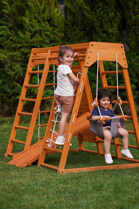 Avenlur Magnolia 7-in-1 Real Wood Playset | Indoor & Outdoor Climbing Gym for Kids AVNLR-WD-CLBR-LG-OUT-V2-NY