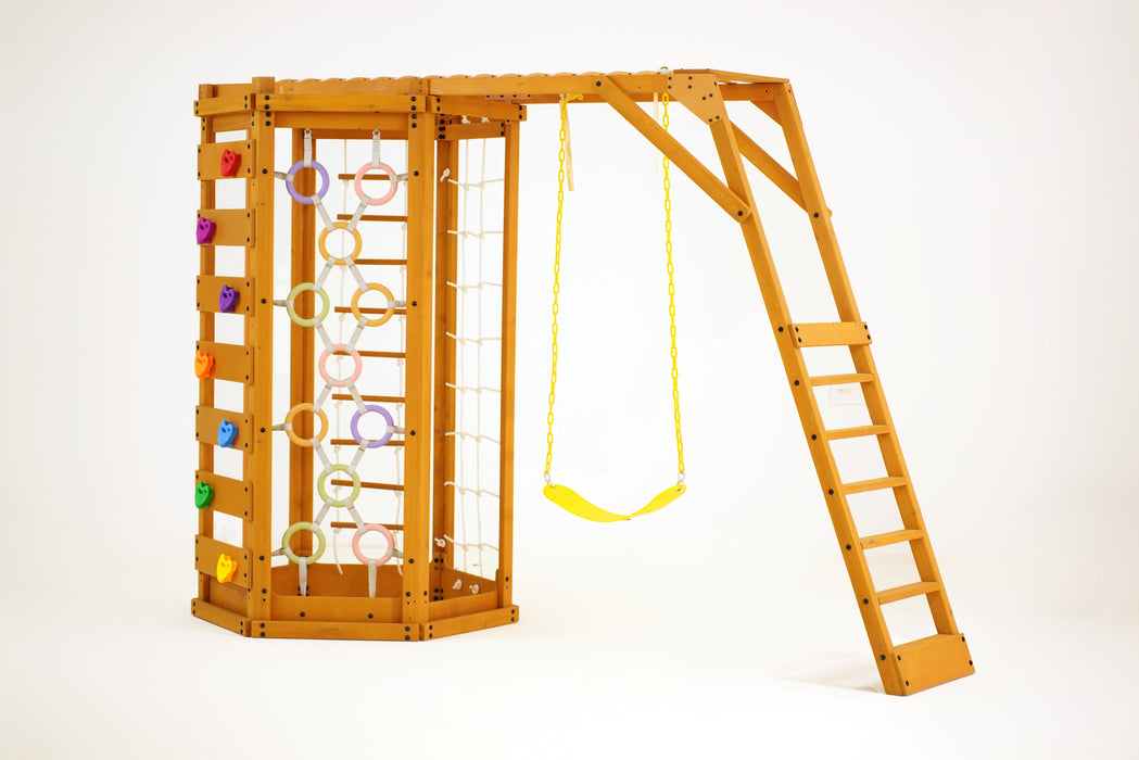 Avenlur Hawthorn Outdoor Climber Playset | Monkey Bars, Swing & Octagon Climber for Kids AVNLR-HWTHRN-OUT-V2-NY