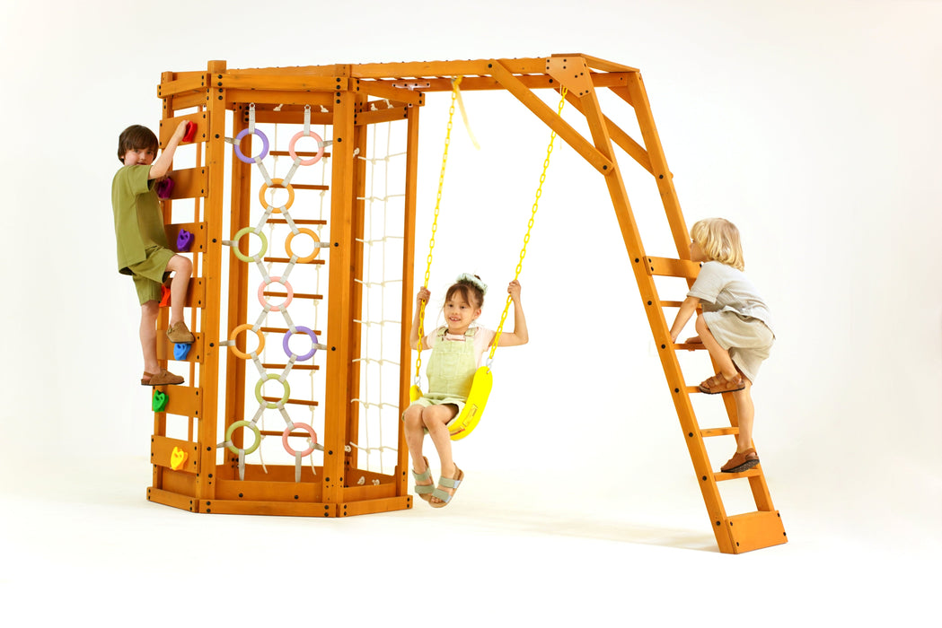Avenlur Hawthorn Outdoor Climber Playset | Monkey Bars, Swing & Octagon Climber for Kids AVNLR-HWTHRN-OUT-V2-NY