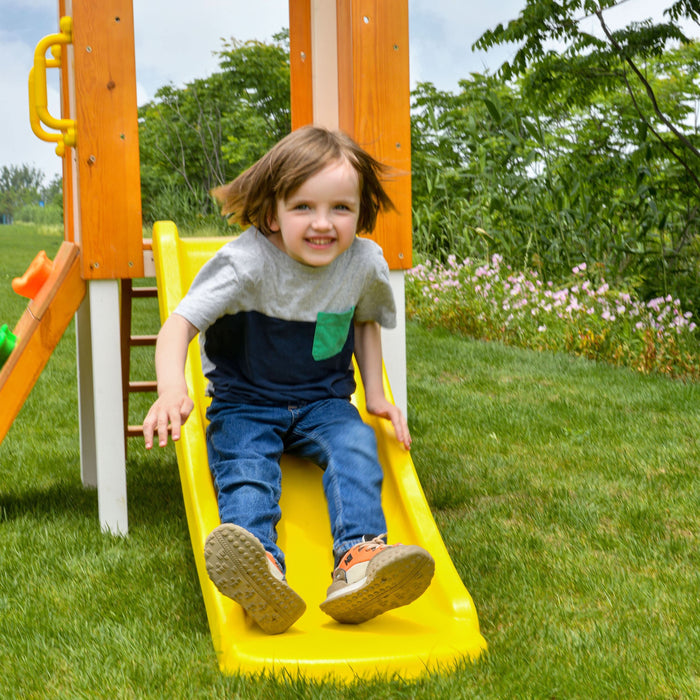 Avenlur Forest Small Outdoor Toddler Swing Set | Compact Wooden Swing Frame for Babies & Kids AVNLR-FORREST-MED-NY