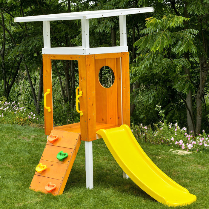 Avenlur Forest Small Outdoor Toddler Swing Set | Compact Wooden Swing Frame for Babies & Kids AVNLR-FORREST-MED-NY