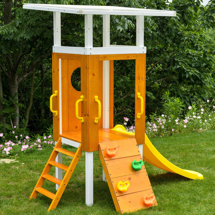 Avenlur Forest Small Outdoor Toddler Swing Set | Compact Wooden Swing Frame for Babies & Kids AVNLR-FORREST-MED-NY