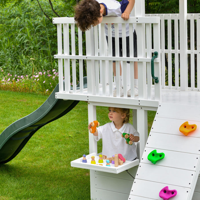 Avenlur Craftsman Modern Outdoor Swing Set | Wooden Backyard Swing Frame for Kids AVNLR-WD-CRAFT
