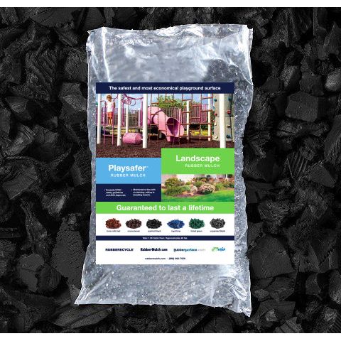 Rubber Mulch Playsafer Playground and Landscape Rubber Mulch | Painted Black BLK-PAINTED-MULCH