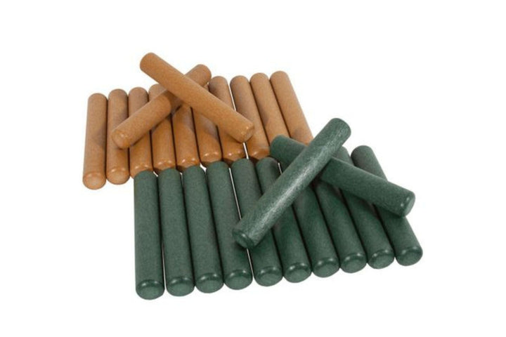 Playmore Design Eco RecyClaves (12 pairs) - Green/Cedar 22001-GRCD