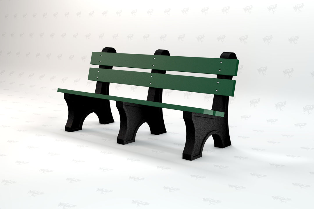 Frog Furnishings Colonial Recycled Plastic Park Bench