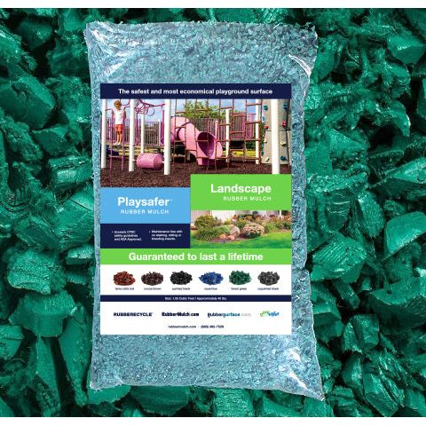 Rubber Mulch Playsafer Playground and Landscape Rubber Mulch | Green GRN-MULCH