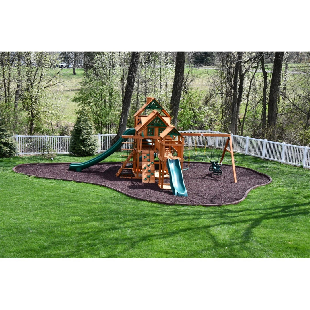 Rubber Mulch Playsafer Residential Rubber Border 4HIGH-4FT-RUBBER-CURB