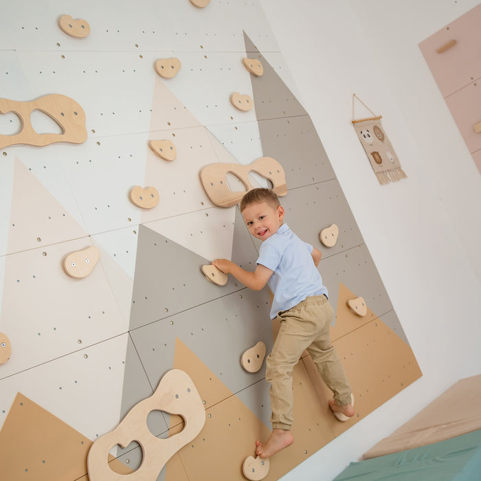 Wood and Hearts Indoor Climbing Wall