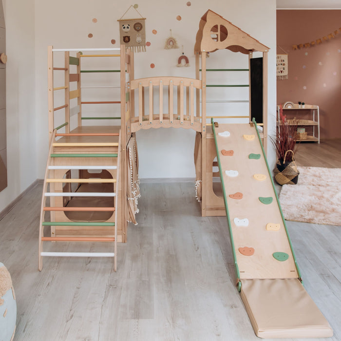 Wood and Hearts Large Playground Climber