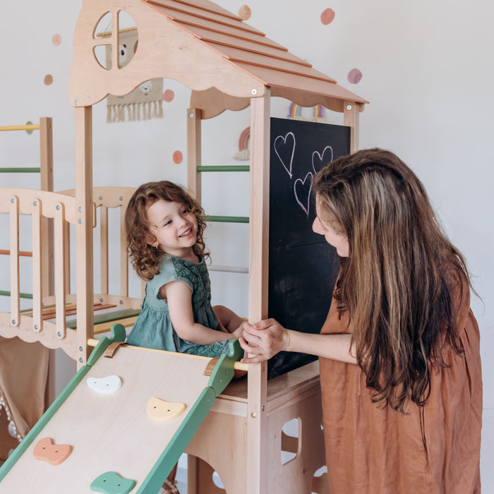 Wood and Hearts Large Playground Climber