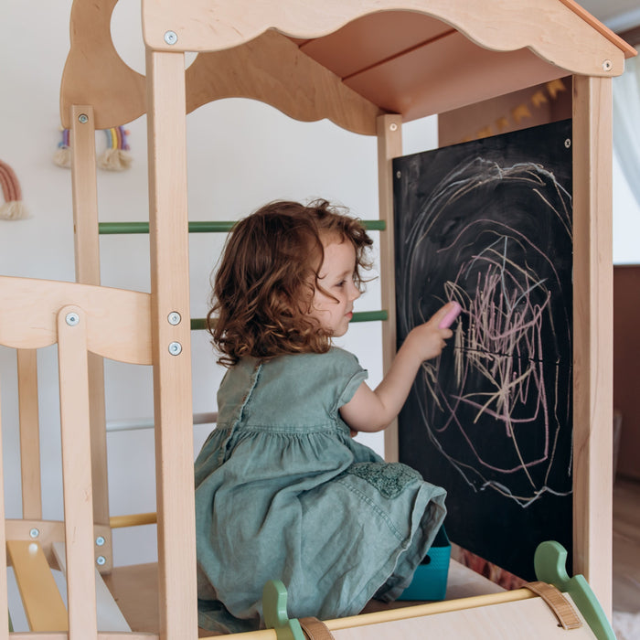 Wood and Hearts Large Playground Climber