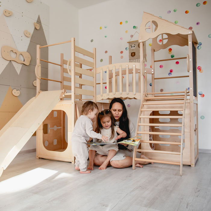 Wood and Hearts Large Playground Climber