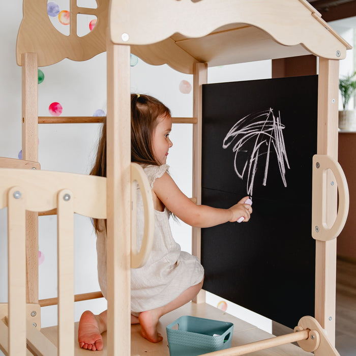 Wood and Hearts Large Playground Climber