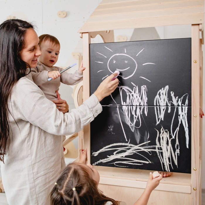 Wood and Hearts Large Playground Climber