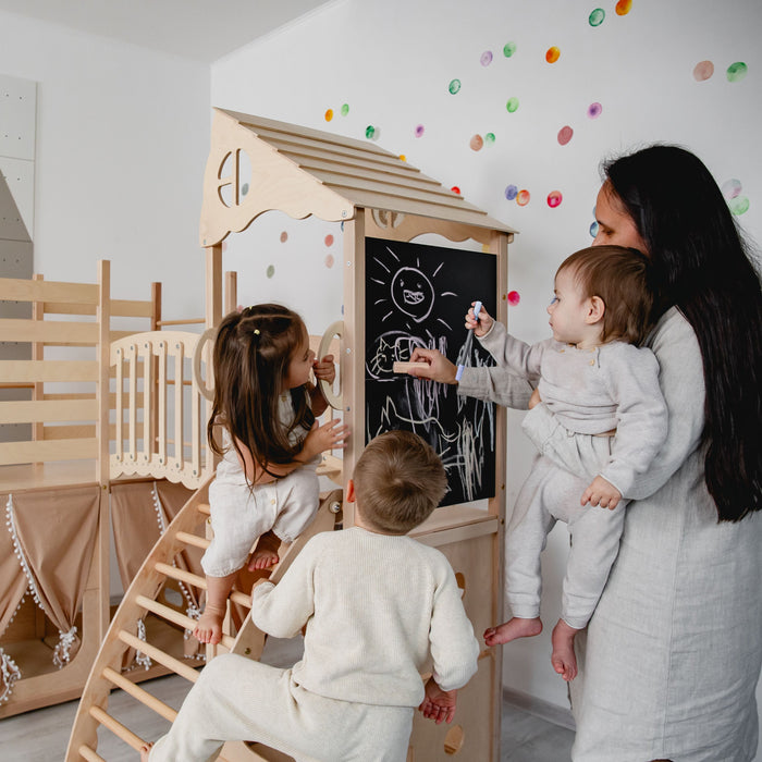 Wood and Hearts Large Playground Climber
