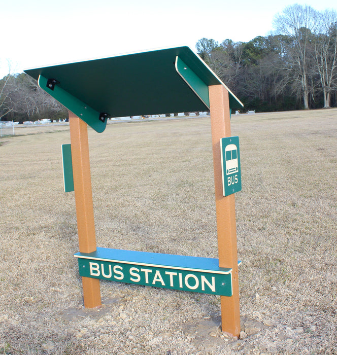 Infinity Playgrounds Trike Path Bus Station Bench IP-8077-perm