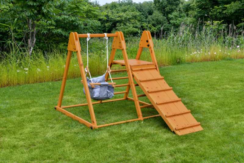 Avenlur Juniper Folding Indoor & Outdoor Playset | Wooden Climber for Toddlers AVNLR-SWNG-FLD-OUT-V2-NY1
