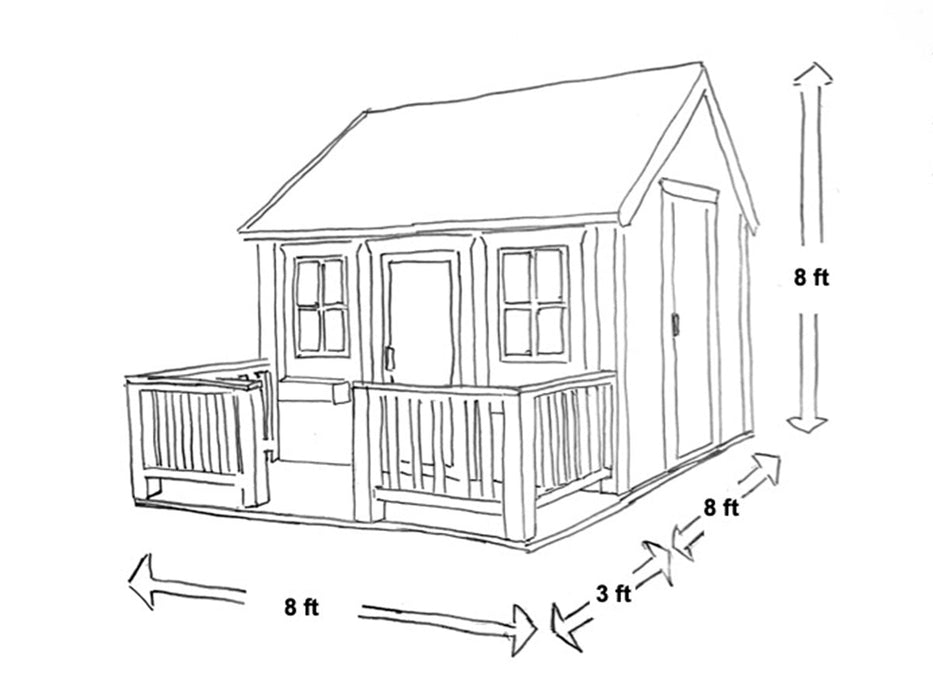 Whole Wood Playhouses Playhouse Natural Wonder 8x8