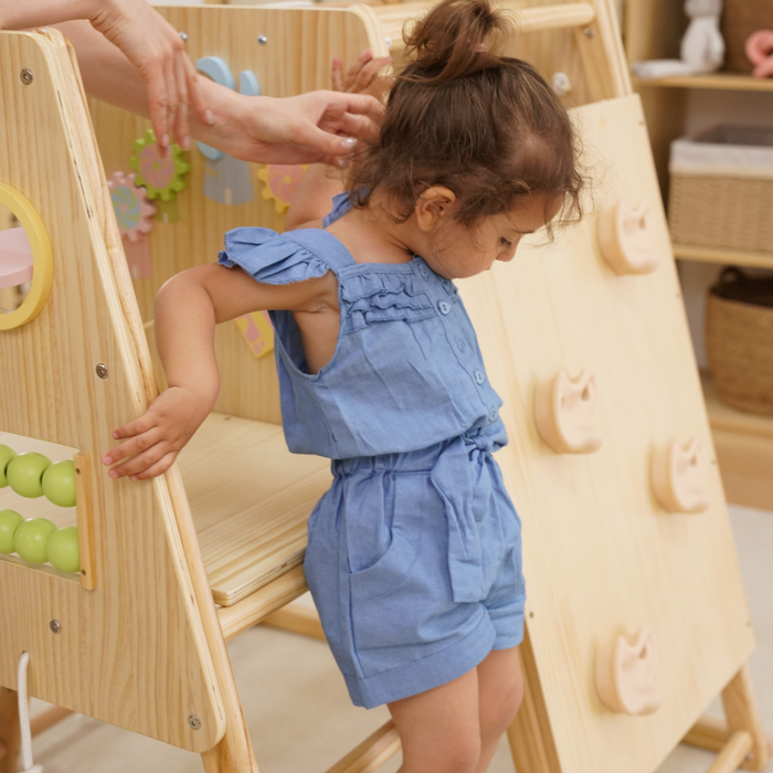 Avenlur Cherry 5-in-1 Wooden Indoor Climber – Montessori Play Gym for Toddlers & Kids AVNLR-CHERRY