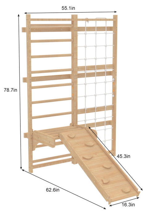 Avenlur Neem Swedish Wall Ladder & Indoor Wooden Climber for Kids – Home Gym Playset AVNLR-NEEM
