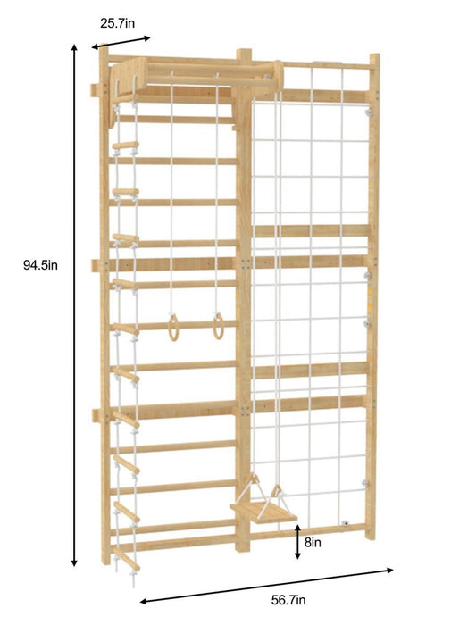 Avenlur Neem Swedish Wall Ladder & Indoor Wooden Climber for Kids – Home Gym Playset AVNLR-NEEM