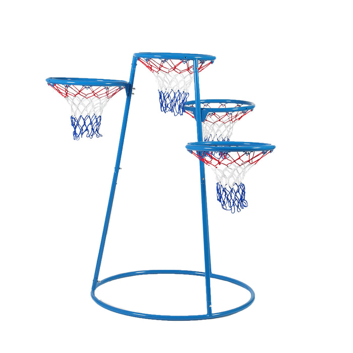 Children's Factory 4-Ring Basketball Stand, Replacement Nets & Storage Bag for Preschool Play