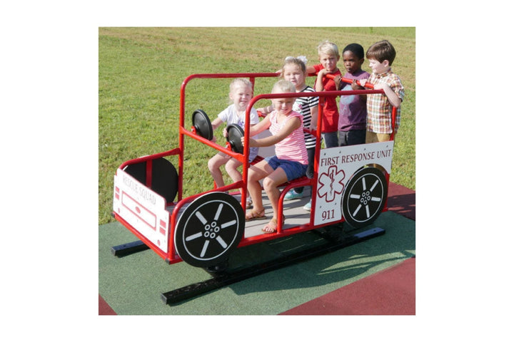 Infinity Playgrounds Rescue Truck Multi Passenger Spring Rider IP-7020-WS