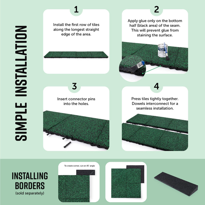 Rubber Mulch Playsafer Elevate Tile 2''