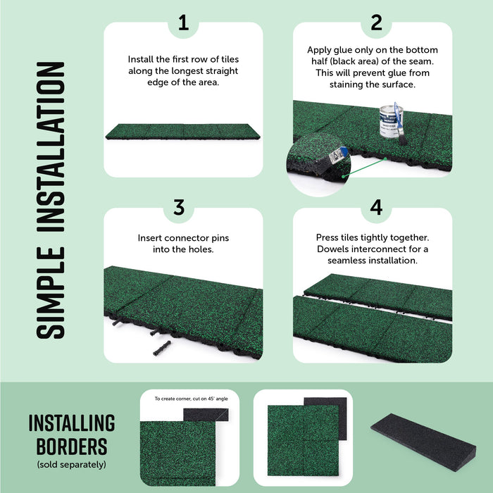 Rubber Mulch Playsafer Elevate Tile 2''