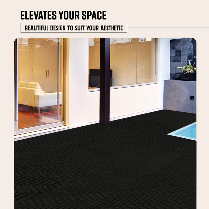 IMC Outdoor Living GroundSmart 16” x 16” Smartloc Herringbone Rubber Pavers