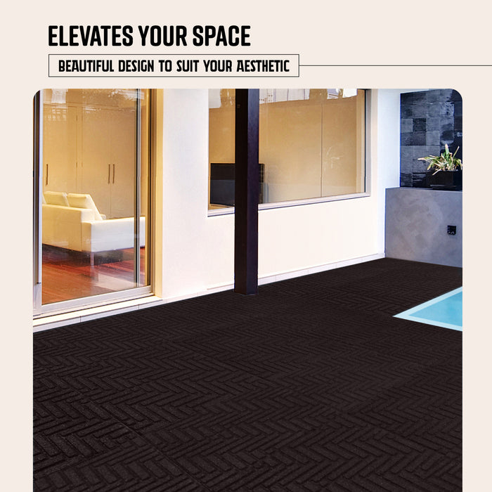IMC Outdoor Living GroundSmart 16” x 16” Smartloc Herringbone Rubber Pavers