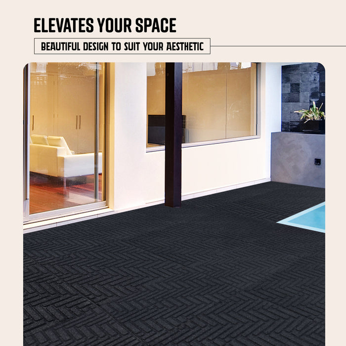 IMC Outdoor Living GroundSmart 16” x 16” Smartloc Herringbone Rubber Pavers