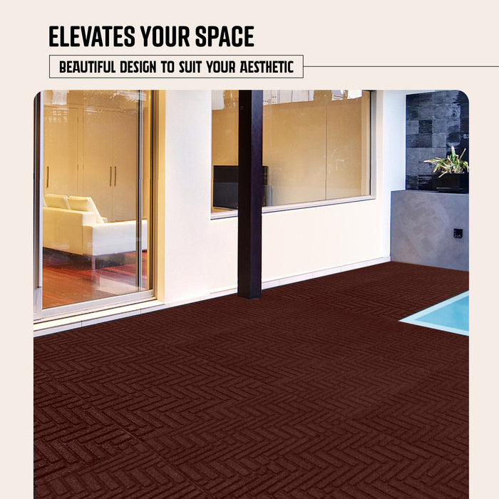 IMC Outdoor Living GroundSmart 16” x 16” Smartloc Herringbone Rubber Pavers