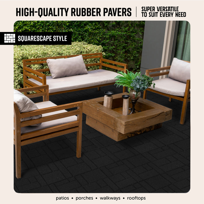 IMC Outdoor Living GroundSmart 16” x 16” Smartloc SquareScape Rubber Pavers