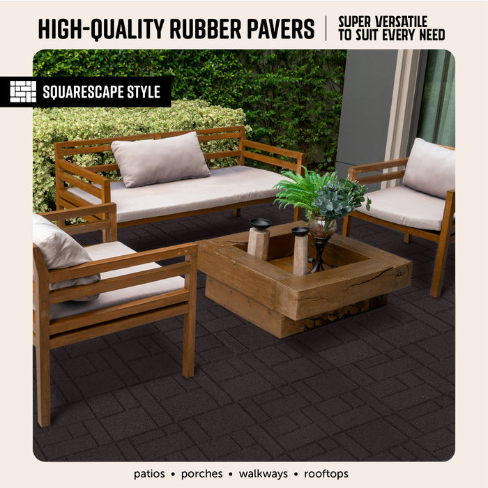 IMC Outdoor Living GroundSmart 16” x 16” Smartloc SquareScape Rubber Pavers