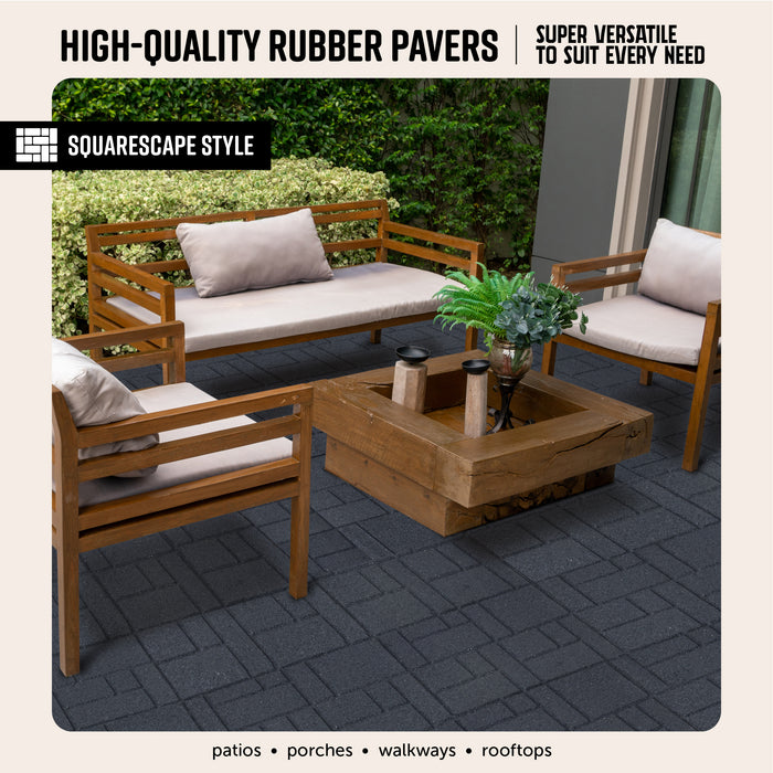 IMC Outdoor Living GroundSmart 16” x 16” Smartloc SquareScape Rubber Pavers